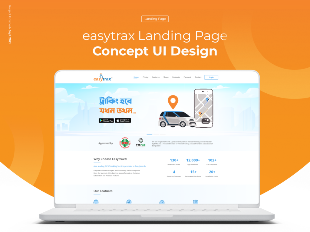 Jamil Sujon - Easytrax Website UI UX