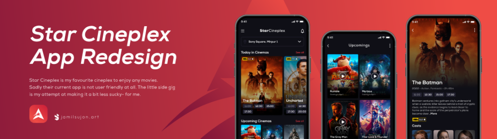 Star Cineplex App UI Jamil Sujon